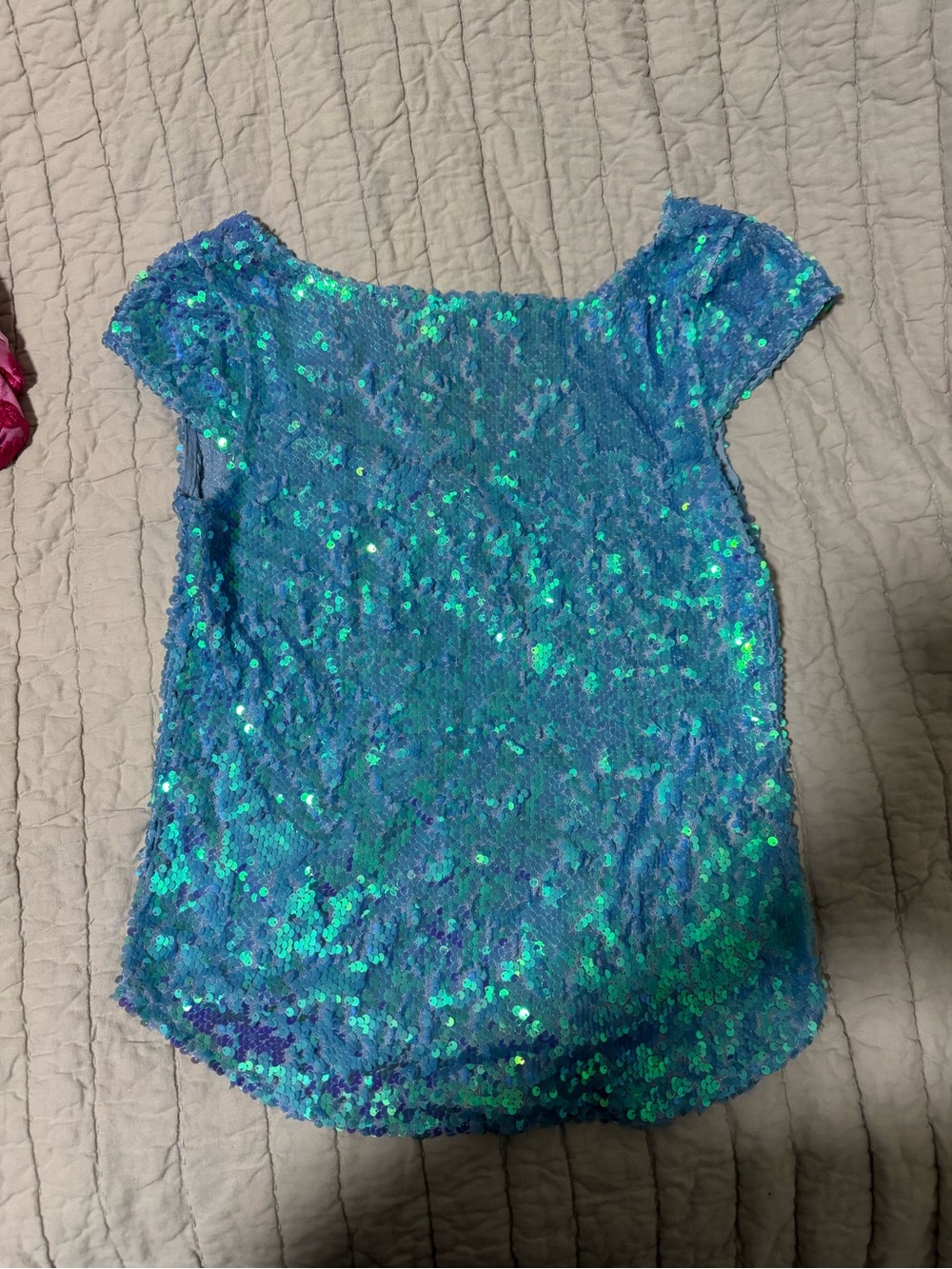 Free People Blue Sparkly Top